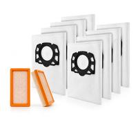 8 bolsas de aspiradora y 2 filtros para aspiradoras Kärcher WD4/WD5/WD6 P | Filtro KFI 4410 y bolsa KFI 487, para aspiradoras Kärcher WD6/WD5 P/WD6 P S/MV4/MV5/MV6, 2.863-006.0 y 2.863-005.0