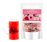 8 Bolsitas De Té De Mezcla Roja De Hierbas Con Arroz Rojo, Remolacha, Baya De Goji Y Longan, 10 Bolsitas De Té(1pcs)