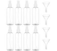 8 botellas pulverizadoras pequeñas, atomizador, 100 ml, botella de spray con embudo, botella de spray portátil transparente para cuidado personal, líquido, agua y perfume
