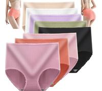 8 bragas mejoradas de cintura alta a prueba de fugas, bragas absorbentes de humedad Vicsecrets (M,8 PCS-A)