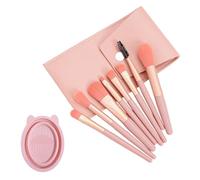 8 brochas de maquillaje, 1 bolsa de almacenamiento, 1 cuenco de lavado, juego de brochas de maquillaje, juego práctico para colorete y base, juego de herramientas de belleza