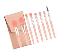 8 brochas de maquillaje de fibra sintética llamativas, colores macarrón, unisex, para un aspecto profesional