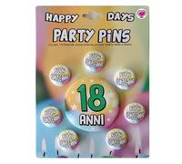 8 broches broches de los años ochenta para la fiesta de feliz cumpleaños 18 años celebrado y amigos