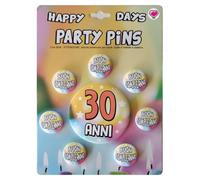 8 broches broches de los años ochenta para la fiesta de feliz cumpleaños 30 años celebrado y amigos