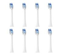 8 cabezales, compatible con Colgate, Glint 1 | Cabezales para cepillo eléctrico de adultos; 8 piezas; plástico blanco; aprox. 9 cm(8pcs Standard Clean)