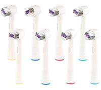8 cabezales de recambio compatibles con cepillos de dientes eléctricos redondos, pack de 8