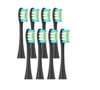 8 cabezales de repuesto compatibles con cepillos de dientes eléctricos Oclean X PRO Elite/Flow/F1/One/X/All Series.(8 pcs black)