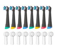 8 cabezales para Oral b iO 3/4/5/6/7/8/9/10 | Cabezales de cepillo de dientes eléctrico compatibles de repuesto, completos con fundas para cabezales