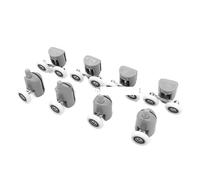 8* Cabinas de ducha con poleas y rodillos/corredores/ruedas/poleas, diámetro 4 dobles superiores + individuales inferiores para puerta corredera de cristal baño(27mm)
