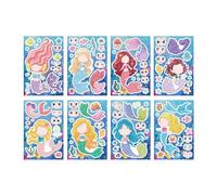 8 calcomanías de rompecabezas que cambian la cara, haz tu propio animal mezcla y combina hojas de calcomanías, calcomanías de animales para niños, calcomanías de regalo de fiesta, manualidades