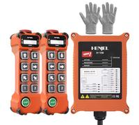 8 canales 220V 380V grúa industrial inalámbrica de radio de control remoto para polipasto eléctrico de cadena puente grúa viajera volquete remolque camión 2 Transmisores y receptor