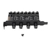 8 Canales Cubo Del Ventilador Controlador de Velocidad Del Ventilador de Enfriamiento de 4 Perillas para la Caja de la Cpu Hdd Vga Pwm Fan i Bracket