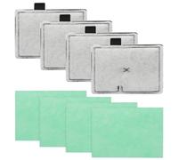 8 cartuchos de filtro CF1 para peceras, compatibles con filtro Interpet CF1, kit de servicio de 4 meses para acuario, paquete de repuesto (4 cartuchos de filtro + 4 almohadillas Algaway)