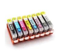8 Cartuchos de Tinta CLI-65 compatibles con C-no Recargables CLI65, Tinta de Recarga for Impresora P-XMA Pro-200 pro200, Chip de un Solo Uso.(8color Ink Cartridge)