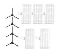 8 cepillos laterales y 5 filtros para Cecotec para Conga 999 para aspiradora XTreme perfecto para soluciones de limpieza integrales (B)