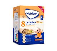 Nutribén Papilla 8 Cereales Papilla Instantanea de Cereales, 600g, Miel Fibra