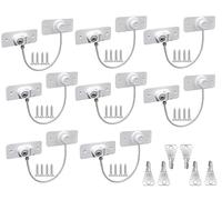 8 cerraduras de ventana para ventanas de UPVC, MIVITOOM Window Cable Restrictor Cerraduras de seguridad con llaves y tornillos para seguridad de niños y mascotas, autoadhesivo