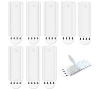 8 clavos adhesivos para marcos de fotos, ganchos blancos, autoadhesivos, clavos adhesivos de plástico ABS, ganchos adhesivos para pared, ganchos adhesivos para cuadros de yeso, ganchos universales