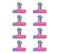 8 clips de bisagra de metal de acero inoxidable, abrazadera de papel, bolsa de alimentos, almacenamiento de documentos, clips de acero inoxidable