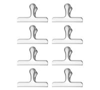 8 clips de bisagra de metal de acero inoxidable para archivador de papel, bolsa de alimentos, bolsa de alimentos, almacenamiento de documentos, clips de ahorro de espacio