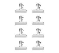 8 clips de bisagra de metal de acero inoxidable para archivador de papel, clips de bolsa de alimentos para almacenamiento de documentos de fotos y almacenamiento de documentos de acero inoxidable