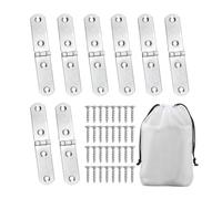 8 clips de bisagra para puertas de armario, 32 tornillos de hierro, 1 bolsa de almacenamiento, bisagras, bisagras plegables, minibisagras, bisagras para cajas de madera, bisagras para mesas plegables