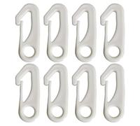 8 clips de gancho de nailon resistente para mástil de bandera, resistentes a los rayos UV y al agua, para todas las banderas con ojales estándar, color negro