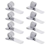8 clips de metal para bolígrafo, cuaderno, clip elástico para bolígrafo, soporte para bolígrafo con banda elástica ajustable, adecuado para médicos, enfermeras, pilotos, policías, paramédicos