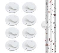 8 clips para cortina de ducha, clips de protección contra salpicaduras de 2 pulgadas, cortina de ducha blanca protección a prueba de viento,Soportes para el baño de campista decoración del hogar