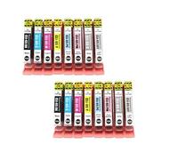 8 Colores 1 Juego CLI65 CLI-65 Cartucho de Tinta de inyección de Tinta Compatible CLI 65 Color Premium, Compatible con Canon PRO-200 PRO200 Pro 200 Printe(2set)