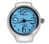 8 Colores Anillo de Reloj, Anillo de Dedo de Moda para Mujeres Y Hombres, de Dedo Redondo Analgico de Cuarzo, De Amor, Reloj de para Hombres Y Mujeres(Azul