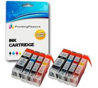 8 Compatibles BCI-3 BCI-6 Cartuchos de Tinta para Canon BJC-3000 BJC-6000 BJC-6100 BJC-6200 BJC-6500 I550 I560 iP3000 iP4000 iP5000 MP700 MP730 - Negro Grande/Cian/Magenta/Amarillo, Alta Capacidad