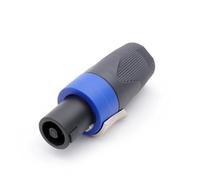 8 conectores de audio Speakon macho de 4 polos compatibles con 30 A/50 A, bloqueo giratorio de alta corriente para amplificador PA, cable de altavoz (negro)