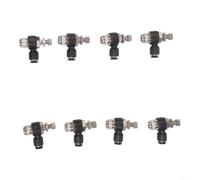 8 conectores neumáticos de control de flujo de aire a presión, válvula de ajuste reductor de 6 mm a 5 mm, cobre y plástico, instalación rápida para gestión industrial de líneas de aire (SL4-02)
