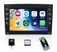 8 Core 2G+64G CAMECHO Android 13 para Renault Megane 2 (2002-2009) con Navi Carplay Android Auto, 7 Pulgadas Pantalla Doble DIN autoradio con Bluetooth5.0 FM/RDS 32EQ DSP SWC