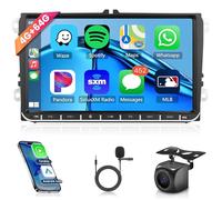 8 Core 4G+64G Carplay Android Radio de Coche para VW Golf 5 6 Passat Polo Tiguan Touran Caddy Skoda Seat 9 Pulgadas Radio Coche Android Auto GPS Navi WiFi Mirror Link Bluetooth FM/RDS Cámara Trasera
