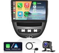 8 Core 4G+64G Hodozzy Android Radio para Toyota Aygo/Peugeot 107/ Citroën C1 2004-2014 con Carplay Android Auto, 10,1 Pulgadas IPS Pantalla Táctil GPS, Radio Coche Bluetooth DSP WiFi FM RDS,Cámara