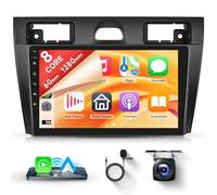 8 Core 6+128G Android Radio de Coche para Ford Fiesta Mk5 MK Vi 2002-2008, 9 Pulgadas Radio Coche con Wireless Carplay Android Auto GPS WiFi Mirror Link Bluetooth FM/RDS/EQ/SWC Cámara Trasera
