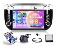 8 Core 6G+128G Android Radio Coche para FIAT Linea Punto EVO Linie 2012-2015 Inalámbrico Carplay Android Auto 7 Pulgadas Radio Coche GPS Navi WiFi Mirror Link Bluetooth FM/RDS/DSP/SWC Cámara Trasera