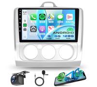 8 Core 6G+128G Android Radio Coche para Ford Focus Mk2 Mk3 Exi MT 2 3 2004-2011 Inalámbrico Carplay Android Auto GPS Navi WiFi 360° Panorámica 9 Pulgadas Radio Bluetooth FM/RDS/DSP/SWC Cámara Trasera