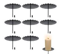 8 coronas de Adviento para candelabros, corona de Adviento, candelabro de metal con mandril, regalo de dinero para comunión, 7,5 cm
