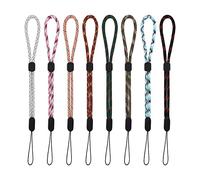 8 correas de muñeca de nailon ajustables Correas de muñeca de mano,Cordón de correa de muñeca de mano, coloridas para teléfono móvil Camara Teclas Memoria USB Cartera Mp3 Mp4 GoPro