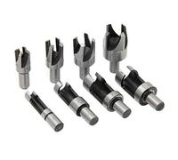 8 cortadores de enchufe de 6 mm/10 mm/13 mm/16 mm, HSS tipo pinza cónica, cuchillo de corcho, madera carpintería, herramientas adecuadas para taladros de banco y taladros manuales