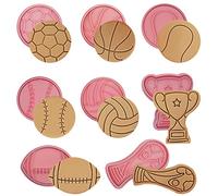 8 cortadores de galletas, bola deportiva, pelota 3D, fútbol, voleibol, fútbol, baloncesto, cortador de galletas, molde para bricolaje, suministros para hornear galletas