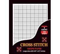 8 count cross stitch graph paper: Large Easy-to-Read Grid Notebook for Design, Planning & Practice | 100 Pages | 8.5” × 11”