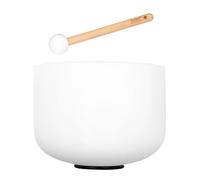 8" Crystal Singing Bowl Frosted 440 Hz F incl. 1 Wood Mallet