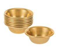 8 cuencos de agua en miniatura de cobre budista, cuencos decorativos de agua, cuencos de sacrificio, cuencos rituales sagrados, pequeños cuencos de latón dorados