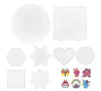 8 cuentas para planchar planchas plantillas de cuentas transparentes en muchas formas placas de ranuras DIY cuentas para planchar placas de bolígrafo creativo para manualidades creativas