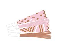 8 cuernos de cumpleaños de color oro rosa