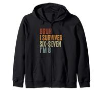 8º cumpleaños Six Seven Boy I'm 8 Year Old Bruh 6 7 Bday Kids Sudadera con Capucha